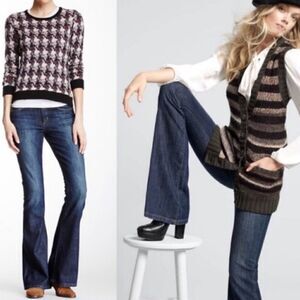 Blue High Waist Flare Jeans 32 X 34